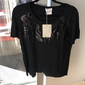 NWT! Marina Rinaldi Sequin Top -VIOLETTA